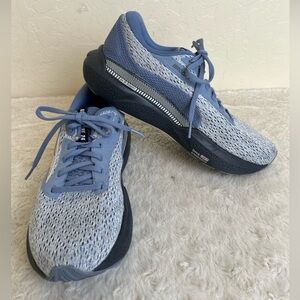 Brooks Adrenaline GTS 24 Womens Size 9 Blur White Black Running Shoes Sneakers